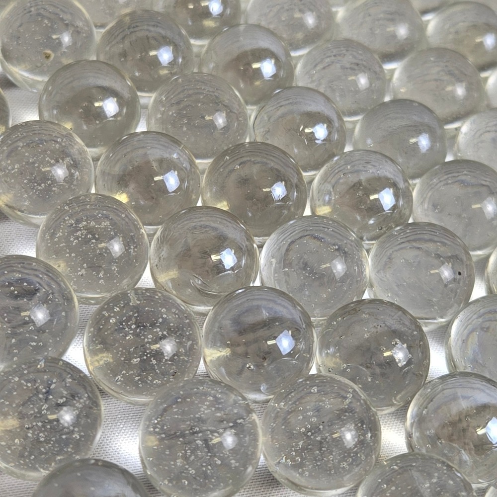 210 Clear Game Marbles With Bubbles, 1 lb 14 oz - Picture 8 of 12